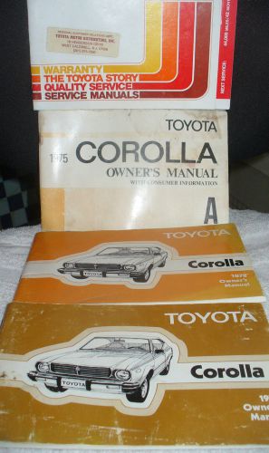 Toyota automobile owner&#039;s manuals...1970&#039;s...your choice $9.99 + shipping