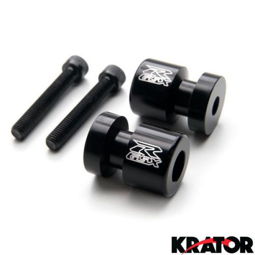 Suzuki &#034;gsxr&#034; 600 750 1000 hayabusa motorcycle swingarm sliders spools black