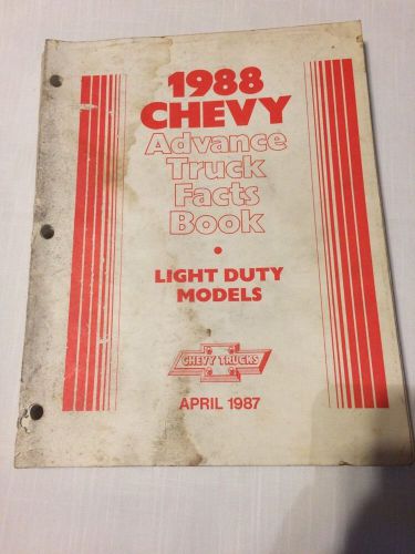 1988 chevy advance truck facts book