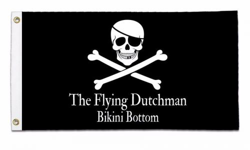 Personalized boat flag skull &amp; bones with patch