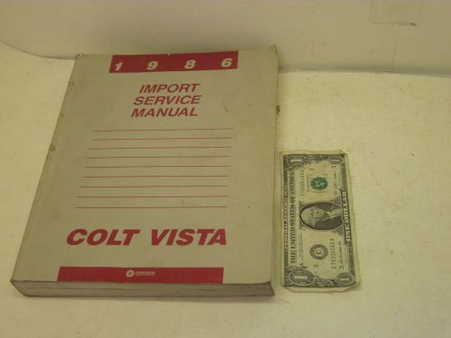 1986 chrysler colt vista import service manual free shipping!!!