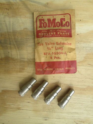 Nos 1957 ford tire valve extensions 3/4&#034; long- set of 4