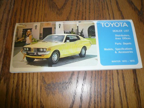 1972 1973 toyota models specifications accessories dealer list parts depots