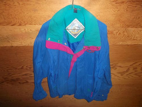 Vintage chevrolet racing jacket~from jon moss collection~xl~blue,purple,green