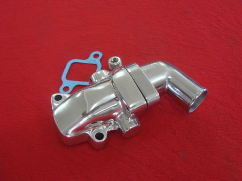 Polished 230 250 292 chevy inline six cylinder custom aluminum water outlet