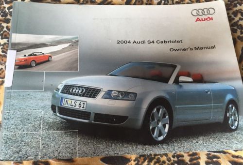 2004 audi s4 cabriolet convertible quattro factory owner&#039;s owners user manual