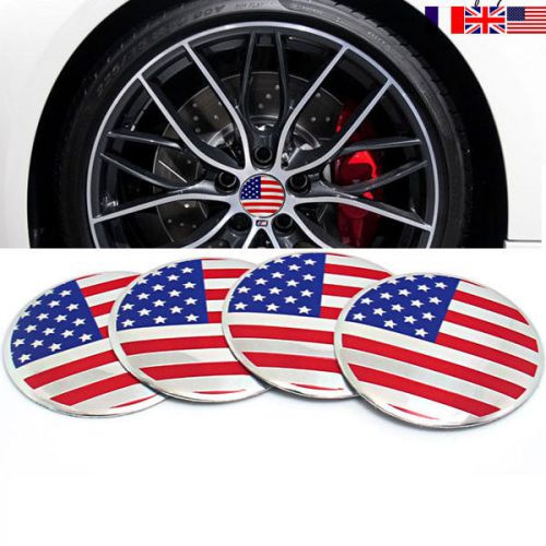 4pcs car tuning 56mm us usa flag wheel center caps hub cover emblem sticker