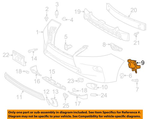 Lexus toyota oem 13-15 rx350 front bumper-mount bracket right 521250e011