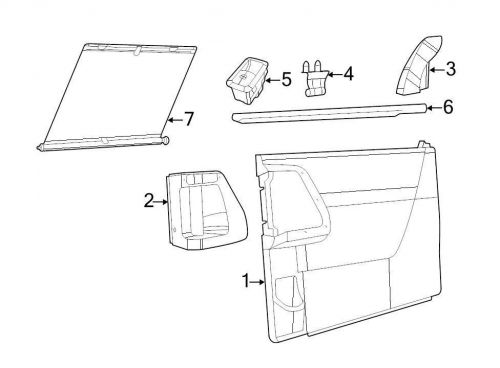 Chrysler oem chrysler door glass sunshade 68030703aa image 7