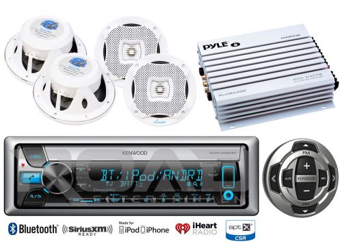 400w amplifier, marine 6.5&#034;speakers,kenwood bluetooth usb cd marine radio/remote