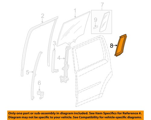 Honda oem 10-15 pilot glass-rear door-glass weather strip left 73491szaa01za