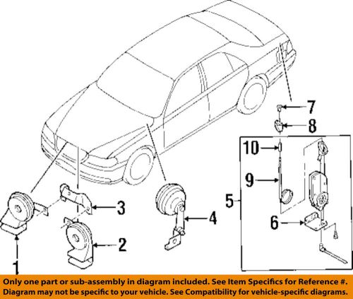 Infiniti nissan oem 00-01 q45 anti-theft-horn 256056p102