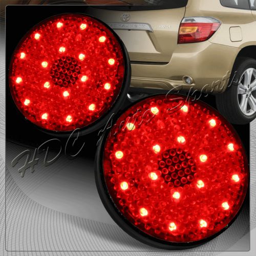 For 2008-2010 toyota highlander clear lens led rear bumper stop brake light lamp