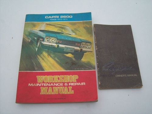 1973 ford mercury capri workshop maintenance repair and owners manuals