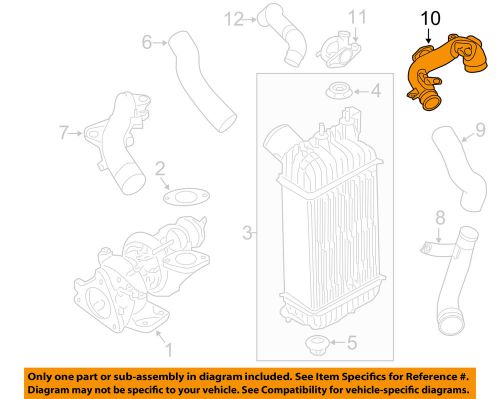 Nissan oem 11-14 juke turbocharger-inlet 144601kc0c