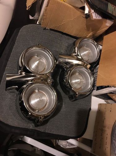 1958 chevrolet impala park light bezels re-chromed show quality