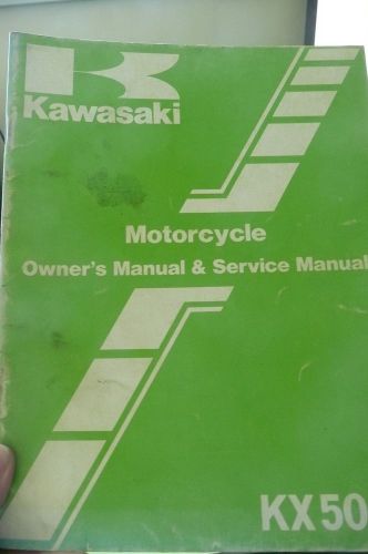 Kawasaki kx500 kx500-a2 owner&#039;s manual and shop service repair manual oem