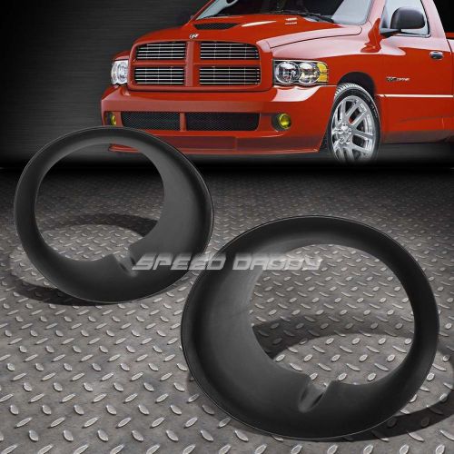 Pair black oe bumper fog light lamp bezel foglight cover set for 02-08 dodge ram