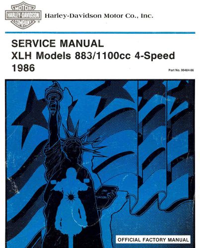 1986 harley-davidson xlh 883 &amp; 1100 sportster service manual -sportster 4-speed