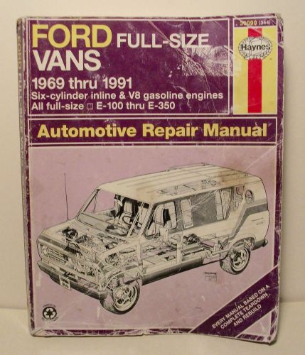 Haynes ford full size vans 1969 thru 1991 automotive repair manual