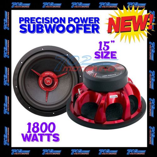 Precision power pc.15 15&#034; 1800w max dual 2-ohm power class subwoofer speaker new