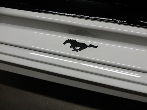 (2pcs) running horse pony doorstep badge decal - black