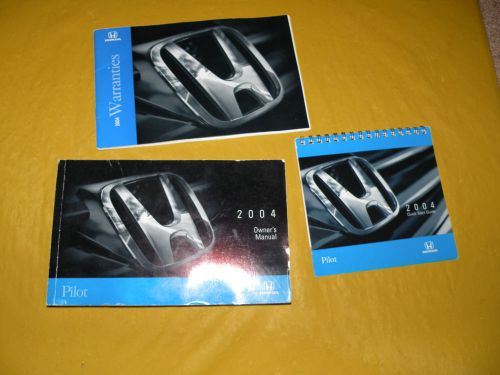 2004 honda pilot  owners manual set  #1028