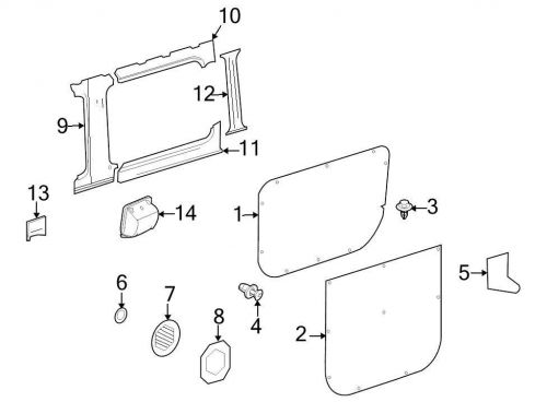 Chrysler oem dodge speaker cover 1hb61xdvaa image 6