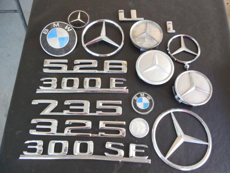 Mercedes emblems & hood ornaments - 16 pieces