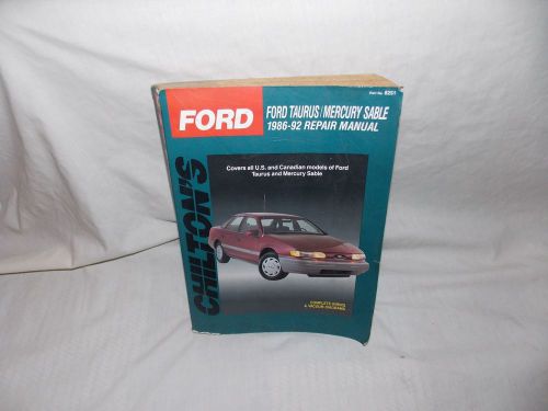 Chiltons #8251 1986-1992 ford taurus mercury sable repair manual