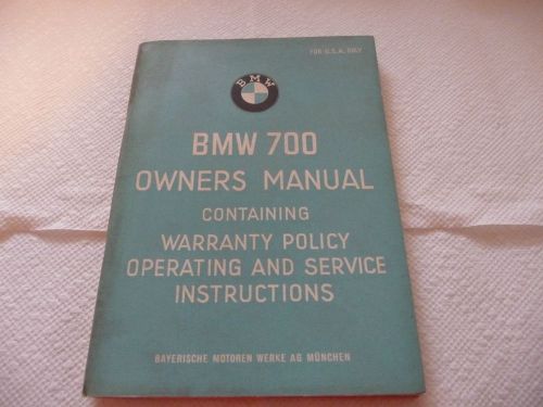 Bmw car 700 owners manual
