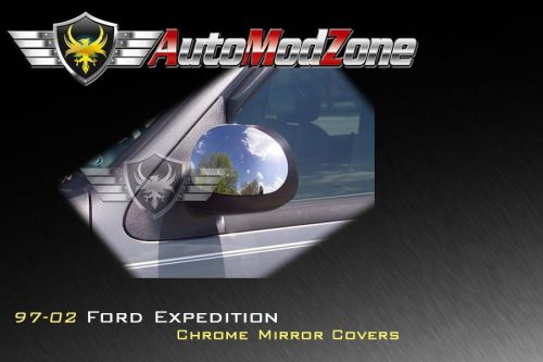 97-02 ford expedition chrome full side view mirror cover covers set