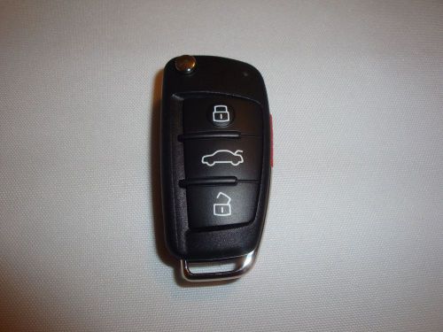 Oem audi  5 button keyless entry flip key fob replacement - iyz 3314