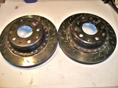 Pfc rear brake rotors &amp; hats 1 1/4&#034; thick 12 tab style arca nascar