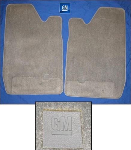 Universal fit lt gray front floormats for fwd cars gm