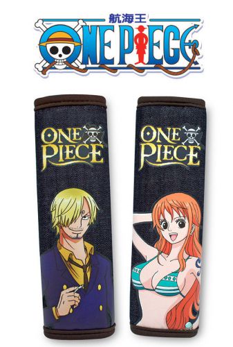 New one piece car seat belt shoulder pads 2pcs car accessories nami &amp; sanji