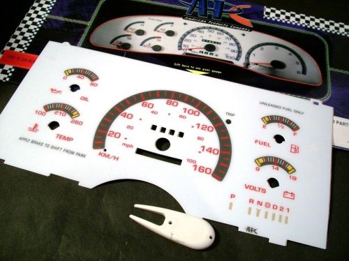 Kilometers 1994 1995 gmc safari chevy astro van white face glow through gauges