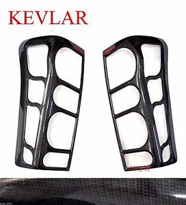 Black kevlar tail light lamp cover isuzu rodeo d-max dmax v-cross 2 4 wd 2011-16