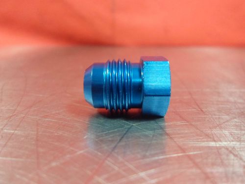 Fragola 480606 blue aluminum #6an flare plug