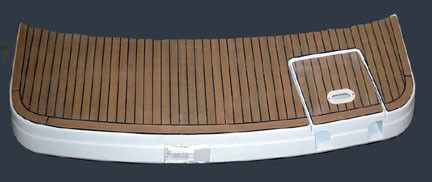 New flexiteek swim platform fit for 248 vista four winns synthetic teak &amp; holly