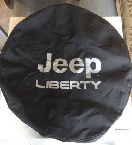 2002-2007 jeep liberty tire cover silver logo mopar genuine oem ships free!