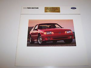 1990 ford mustang lx gt 5.0 dealer showroom brochure original