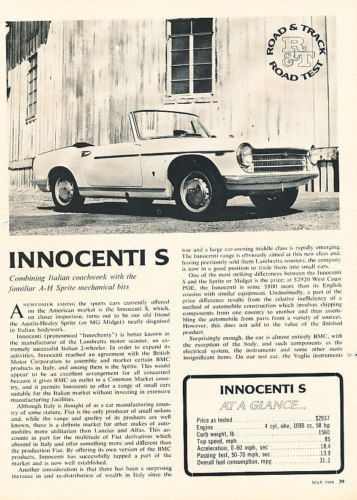 1964 innocenti s fiat road test classic article p53