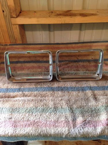 1979-1981 pontiac firebird ta formula head light bezels trans am chrome pair