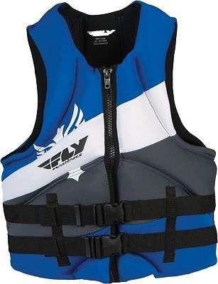 Fly racing neoprene mens life vest blue/gray sm