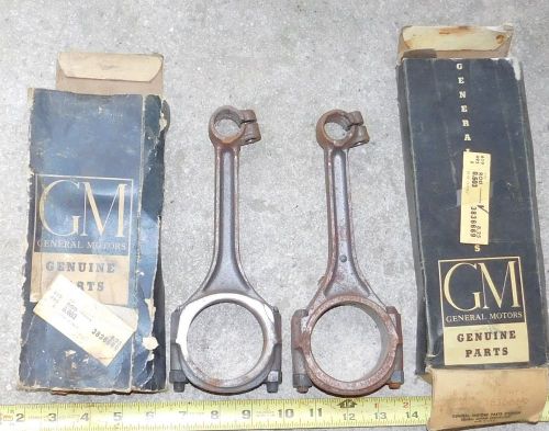 2 nos gm connecting rods 1953-55 corvette 6-cyl 1954-59 chevy cars with 235&#034;