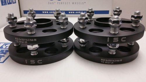 Isc wheel adapters- subaru, 5x100 to 5x114.3 - 15mm black (set of 4) wa15b