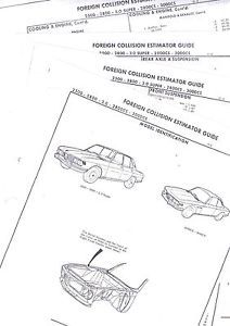 Bmw 2500 2800 3.0 2800cs 3000cs body parts list frame crash sheets mfre 3