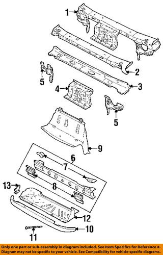 Saturn oem 21030814 radiator support-shield