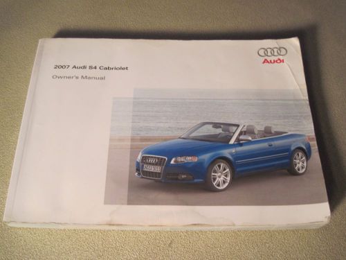 2007 audi s4 cabriolet owners manual &amp; navigation manual deal &#034;free us shipping&#034;